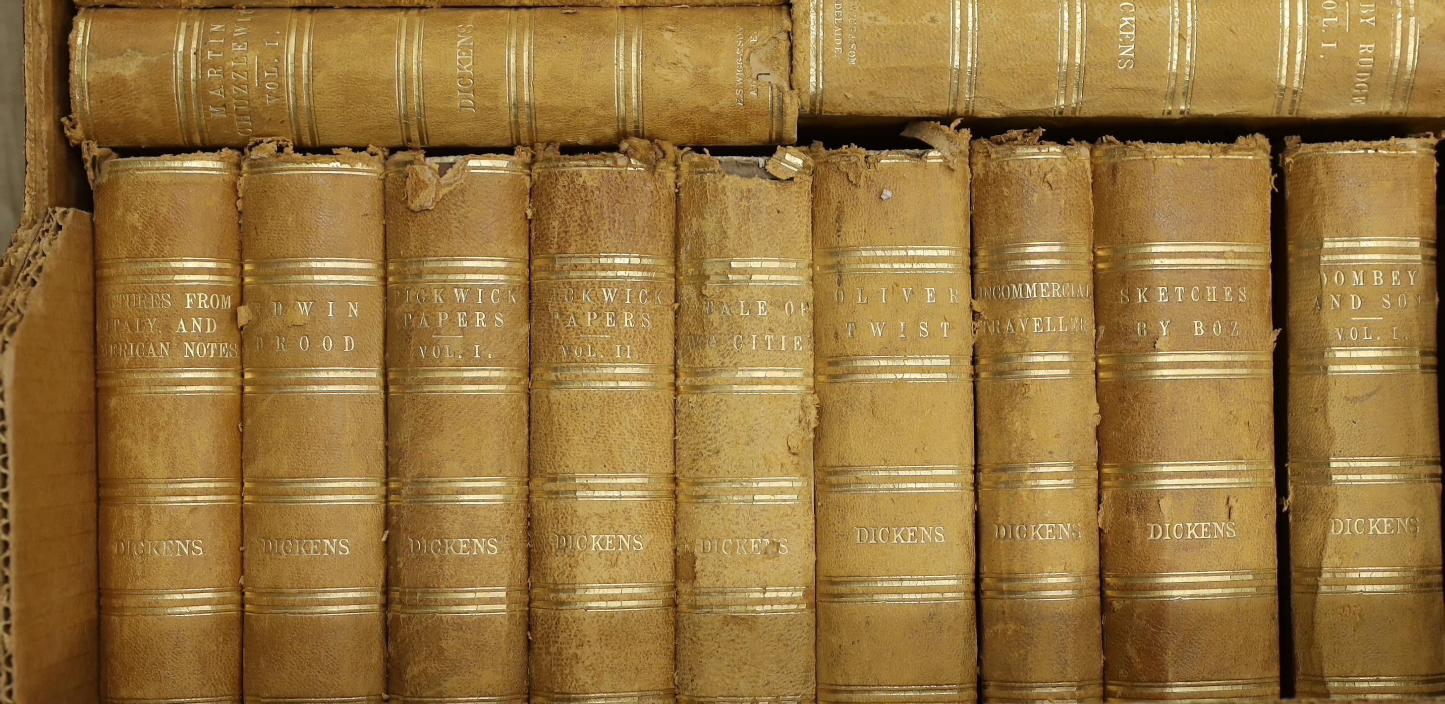 A complete set of Charles Dickens